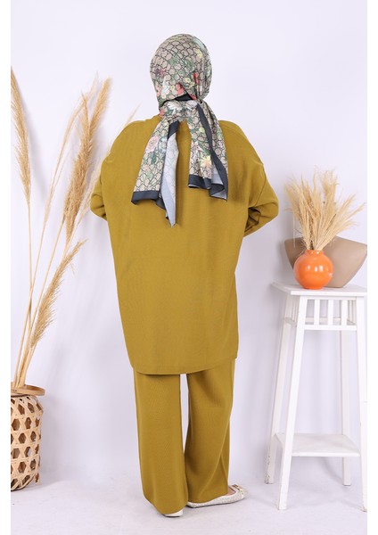 Triko Tunik Pantolon Takım 17035 Yağ Yeşili modelleri