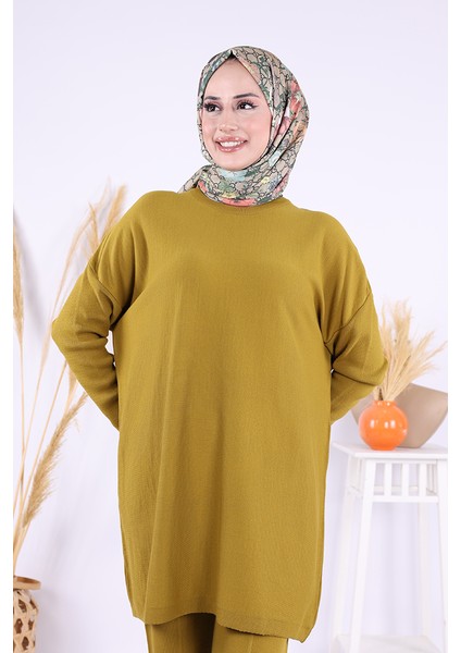 Triko Tunik Pantolon Takım 17035 Yağ Yeşili fırsatları