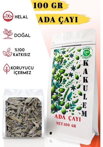 Sertifikalı 100 gr Yöresel Katkısız Doğal Kurutulmuş Ada Çayı