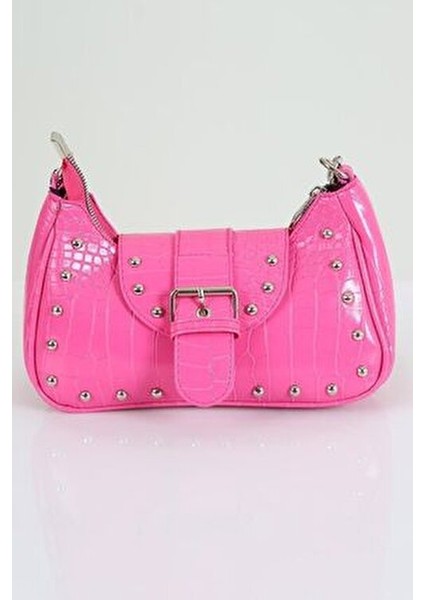 Bony Zımbalı Timsah Desenli Pembe Kol Çantası fiyatları