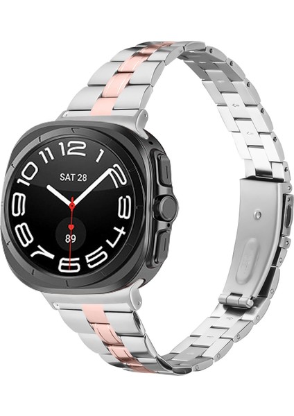 Samsung Galaxy Watch Ultra 47MM / Ultra 2025 Için Metal Kayış (Yurt Dışından)