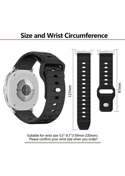Samsung Galaxy Watch8 / Watch8 Classic Için Silikon Kayış (Yurt Dışından) modelleri