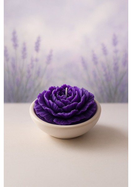 Lavanta Kokulu Dekoratif Mum