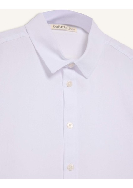 Erkek Çocuk Polo Yaka Dokulu Kısa Kollu Gömlek B0776A825AU