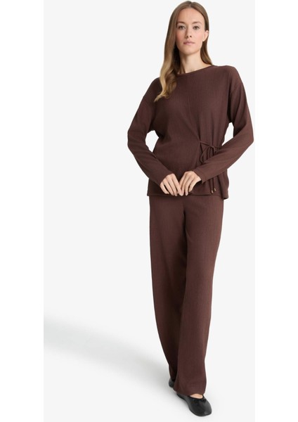 Straight Fit Düz Paça Bürümcük Pantolon modelleri