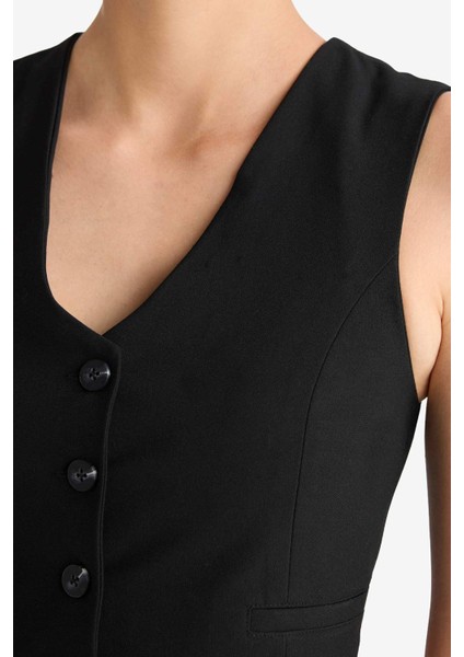 V Yaka Düğmeli Klasik Blazer Yelek C2026AX25AU indirimleri