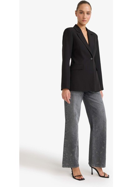 Afra x DeFacto Regular Fit Düğmeli Blazer Ceket F9441AX25WN fiyatları