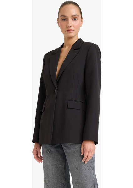 Afra x DeFacto Regular Fit Düğmeli Blazer Ceket F9441AX25WN modelleri