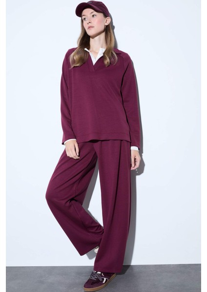 Barrel Fit Düz Paça Pantolon F9575AX25AU