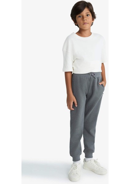 Erkek Çocuk Beli Paçası Lastikli Cepli Jogger Eşofman Altı C7635A825WN