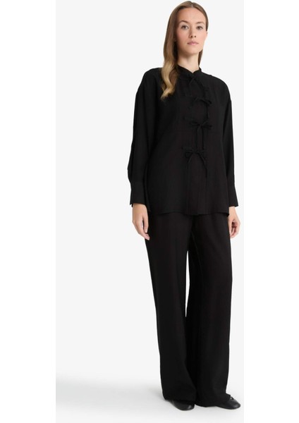 Regular Fit Krinkıl Kumaş Uzun Kollu Tunik F9919AX25AU fiyatları