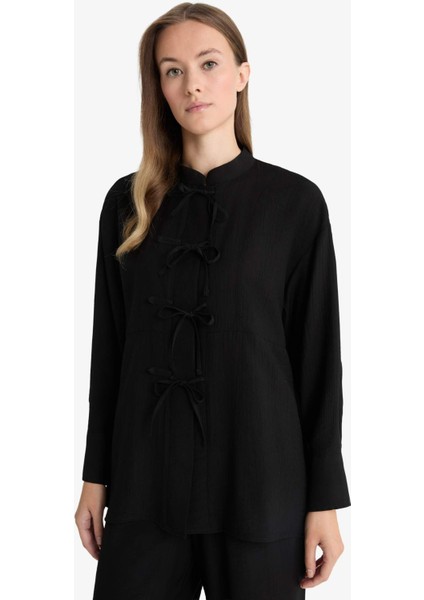 Regular Fit Krinkıl Kumaş Uzun Kollu Tunik F9919AX25AU modelleri