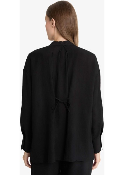 Regular Fit Krinkıl Kumaş Uzun Kollu Tunik F9919AX25AU