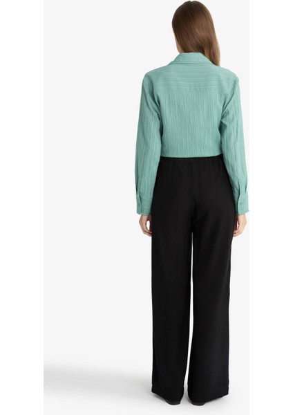 Regular Fit Krinkıl Kumaş Pantolon F9921AX25AU