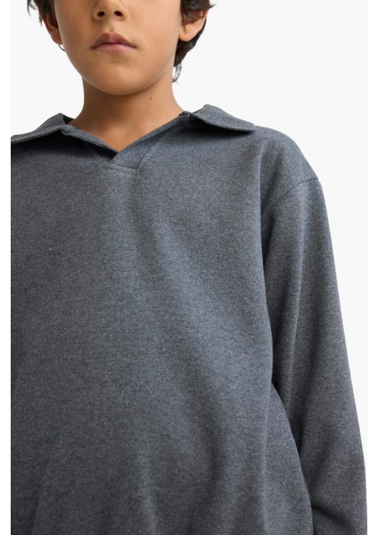 Erkek Çocuk Apaş Yaka Sweatshirt F3940A825AU indirimleri