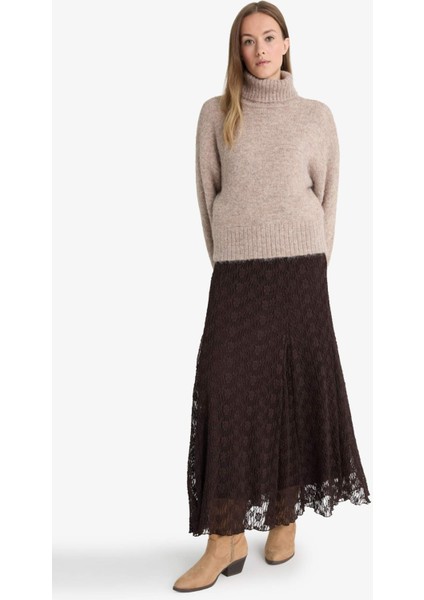 A Kesim Dantel Maxi Etek modelleri