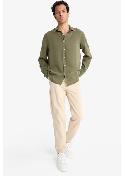 Jogger Fit Beli Bağcıklı Üç Cepli Pantolon F4680AX25AU