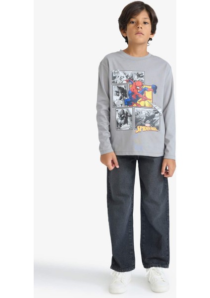 Erkek Çocuk Marvel Games Spiderman Bisiklet Yaka Uzun Kollu Tişört F4813A825AU fiyatları