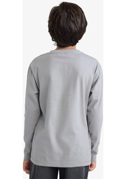 Erkek Çocuk Marvel Games Spiderman Bisiklet Yaka Uzun Kollu Tişört F4813A825AU