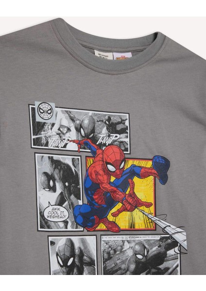 Erkek Çocuk Marvel Games Spiderman Bisiklet Yaka Uzun Kollu Tişört F4813A825AU