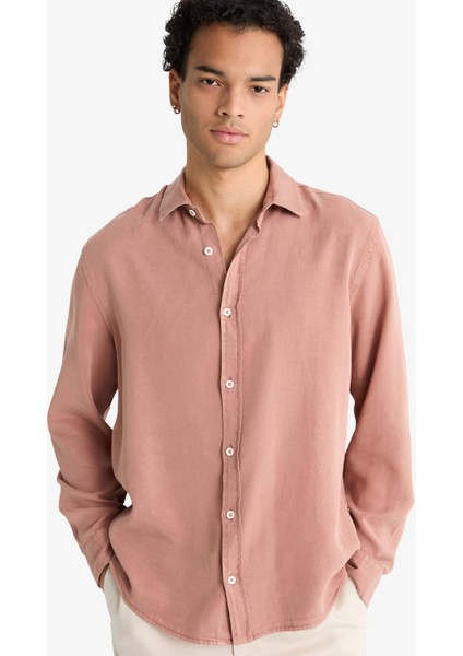 Regular Fit Twill Uzun Kollu Gömlek G0406AX25AU