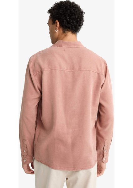 Regular Fit Twill Uzun Kollu Gömlek G0406AX25AU