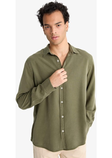 Regular Fit Twill Uzun Kollu Gömlek G0406AX25AU modelleri