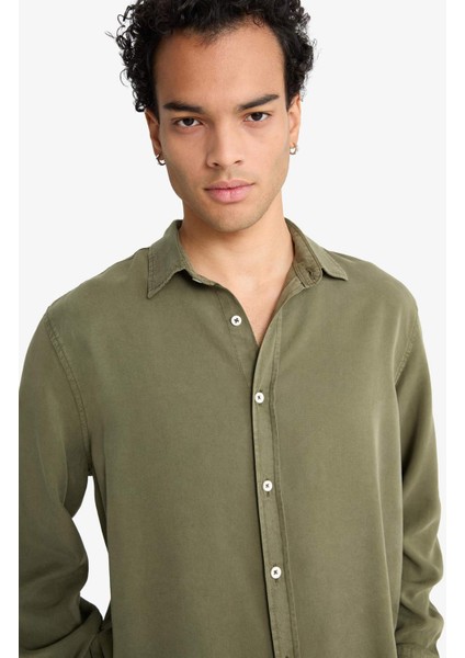 Regular Fit Twill Uzun Kollu Gömlek G0406AX25AU fırsatları