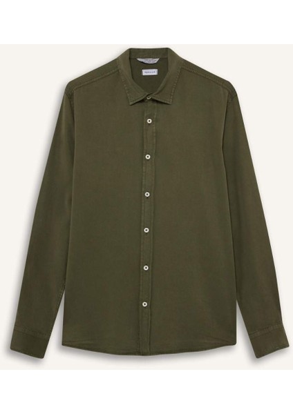 Regular Fit Twill Uzun Kollu Gömlek G0406AX25AU