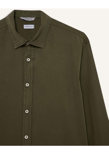 Regular Fit Twill Uzun Kollu Gömlek G0406AX25AU