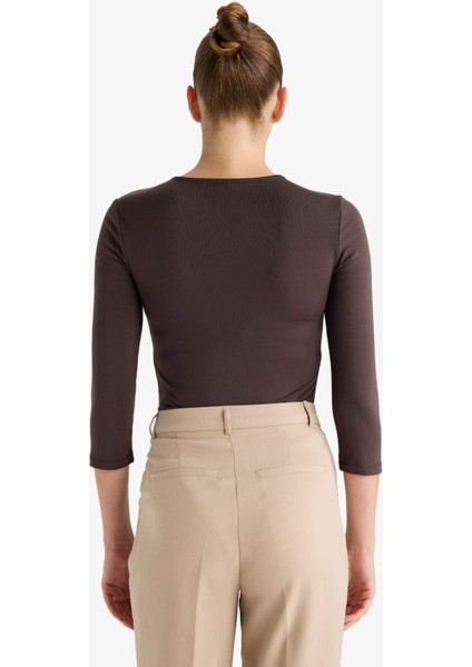 Bisiklet Yaka Uzun Kollu Çıtçıtlı Body D6915AX25AU indirimleri