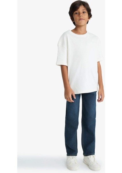 Erkek Çocuk Straight Fit Düz Paça Jean Pantolon F0455A825AU