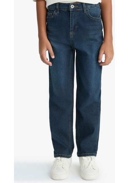 Erkek Çocuk Straight Fit Düz Paça Jean Pantolon F0455A825AU fırsatları