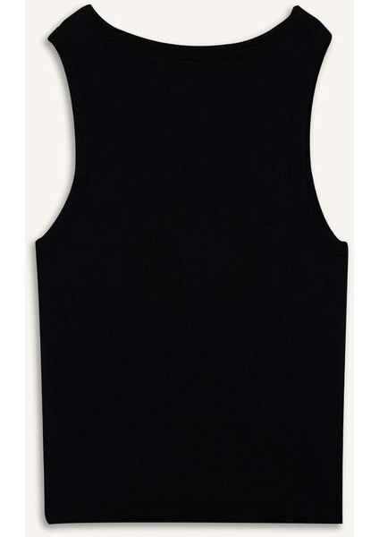 Slim Fit Dar Kesim Basic Düz Halter Yaka Fitilli Kaşkorse Pedli Atlet G0843AX25AU fırsatları