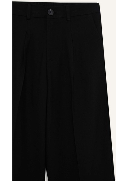 Wide Leg Fermuarlı Yüksek Bel Standart Boy Pantolon E7238AX25AU
