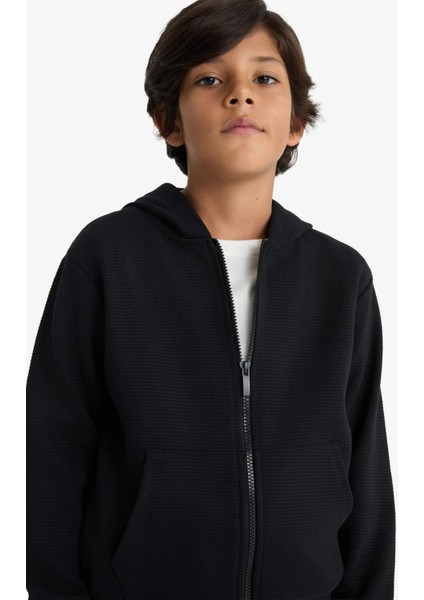 Erkek Çocuk Kapüşonlu Okul Fermuarlı Sweatshirt T7468A625AU fırsatları