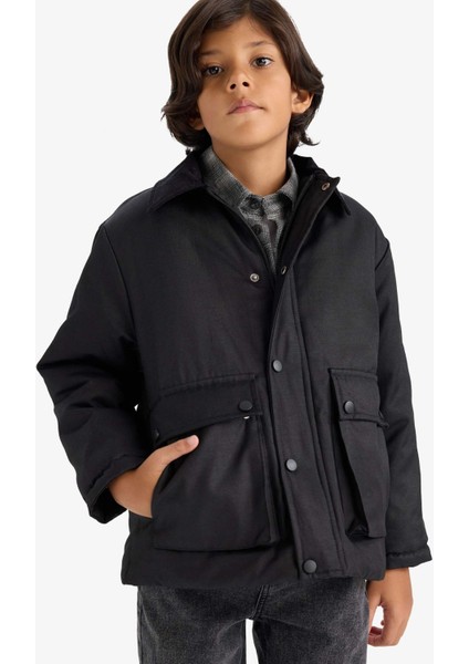 Erkek Çocuk Polo Yaka Çıtçıtlı Mont D5903A825AU