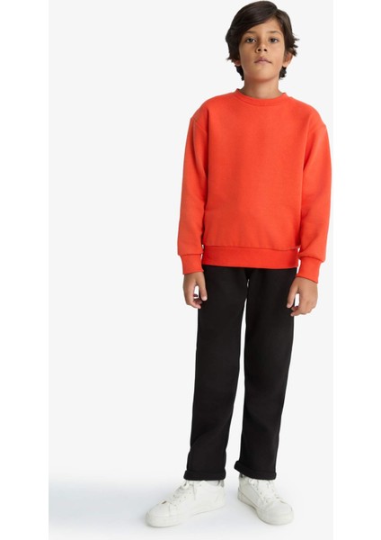 Erkek Çocuk Beli Lastikli Düz Paça Pike Eşofman Altı G1360A825AU modelleri