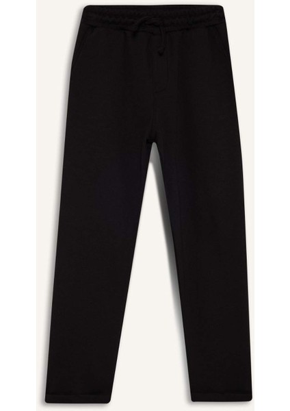 Erkek Çocuk Beli Lastikli Düz Paça Pike Eşofman Altı G1360A825AU
