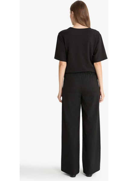 Straight Fit Cep Detaylı Geniş Paça Pantolon F5413AX25AU