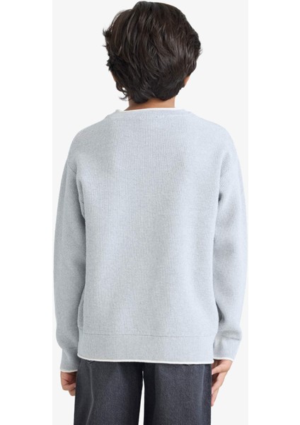 Erkek Çocuk Bisiklet Yaka Triko Kazak F2065A825AU