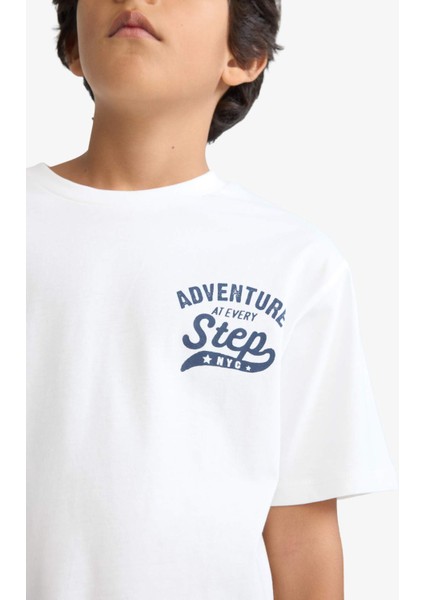 Erkek Çocuk Bisiklet Yaka Baskılı Kısa Kollu Tişört F2572A825SM indirimleri