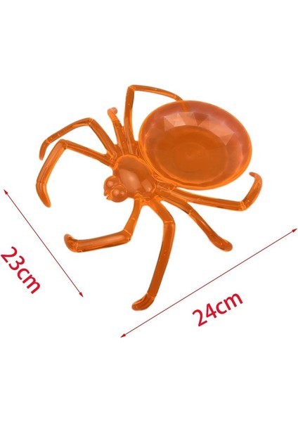 Halloween Örümcek Şeklinde Plastik Malzeme Koyma Kasesi 24 cm Turuncu 1 Adet modelleri