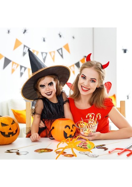 Halloween Örümcek Şeklinde Plastik Malzeme Koyma Kasesi 24 cm Turuncu 1 Adet fırsatları