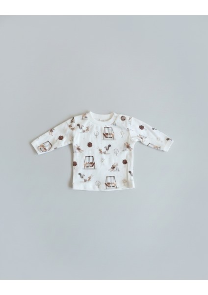 Erkek Bebek 3'lü Yelekli Takım Sincaplı modelleri