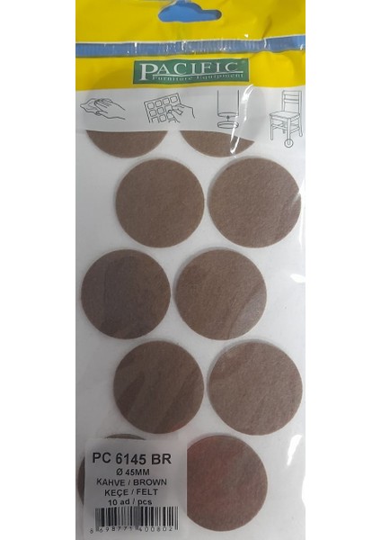 Yapışkanlı Keçe 45MM Yuvarlak