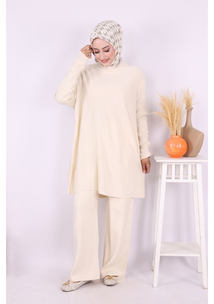 Triko Tunik Pantolon Takım 17035 Taş