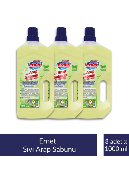 Sıvı Arap Sabunu 1 Lt x 3 Adet