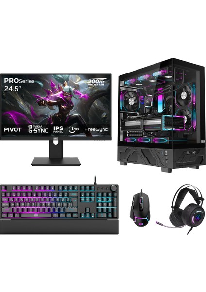 DRX7676 Ryzen 7 7700 32GB Ddr5 1tb Nvme 8gb RTX5060 24.5 Inç 200Hz 1ms Oyuncu Hazır Sistem