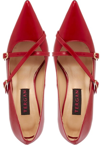 Kırmızı Hakiki Rugan Deri Kadın Stiletto - K24S1AY67513-D02 indirimleri